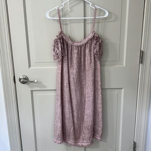 Made in Italy, beautiful resort style, drop shoulder neck, detail in soft pink